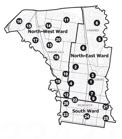 Moreland Council wards and voting centres