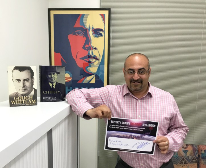 Peter Khalil MP endorses climate Emergency Declaration